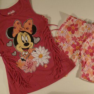 DISNEY MINNIE MOUSE Fringe Flower Short Set